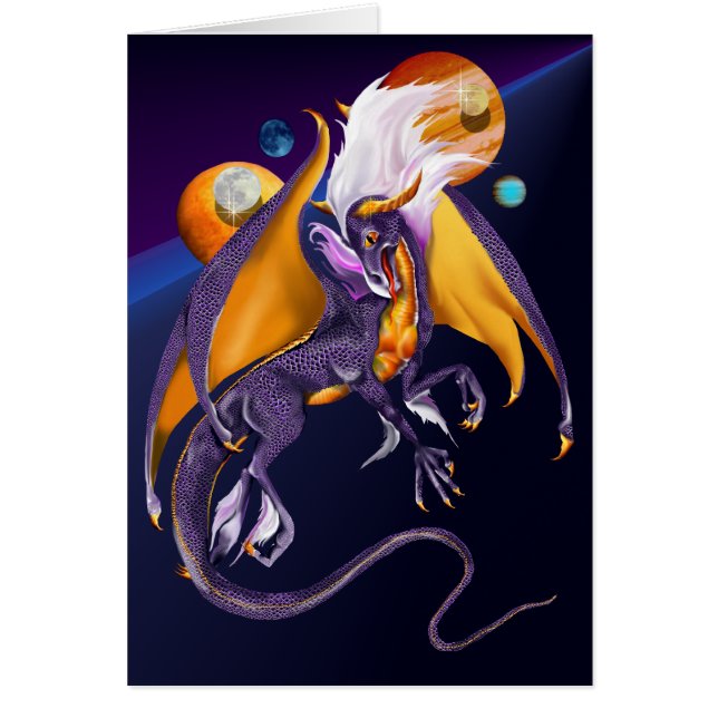 Lavendel-Drache-Karte (Vorne)