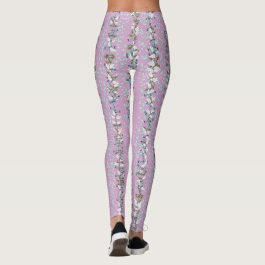 Lavendel Dragonfly & Dots Leggings (Rückseite)