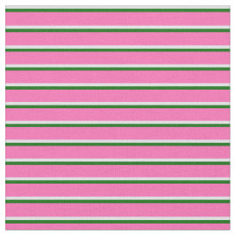 Lavendel, dunkelgrün und heiß rosa farbene Linien Stoff