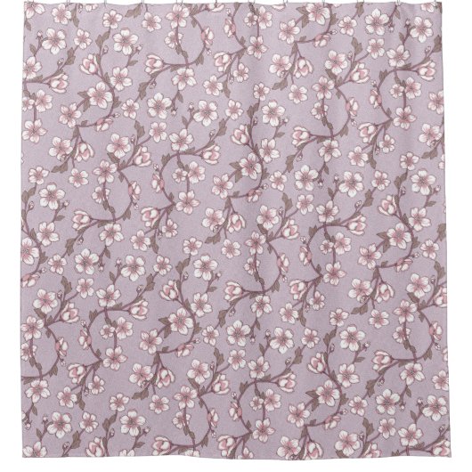 Lavendel-Duschvorhang - Soft Botanic Duschvorhang (Vorderseite)