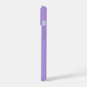 Lavendel, einfarbig, iPhone 15 hülle (Linke Seite)