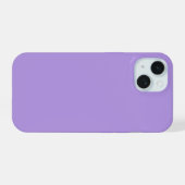 Lavendel, einfarbig, iPhone 15 hülle (Rückseite (Horizontal))
