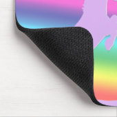 Lavendel Einhorn-Silhouette (Regenbogen/anpassen) Mousepad (Ecke)