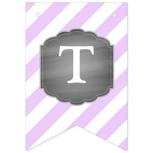 Lavendel-Elefant-Mädchen-Babyparty Wimpelkette (Zweite Fahne)