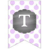 Lavendel-Elefant-Mädchen-Babyparty Wimpelkette (Erste Fahne)