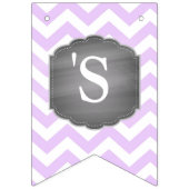 Lavendel-Elefant-Mädchen-Babyparty Wimpelkette (Dritte Fahne)