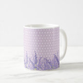 Lavendel, elegant, modern, trendig, floral , lila kaffeetasse (VorderseiteRechts)