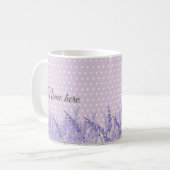 Lavendel, elegant, modern, trendig, floral , lila kaffeetasse (Vorderseite Links)