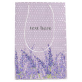 Lavendel, elegant, modern, trendig, floral , lila mittlere geschenktüte (Vorderseite)