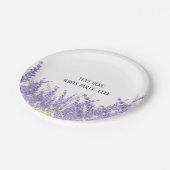 Lavendel, elegant, modern, trendig, floral , lila pappteller (Schrägansicht)