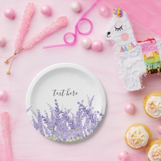 Lavendel, elegant, modern, trendig, floral , lila pappteller (Party)