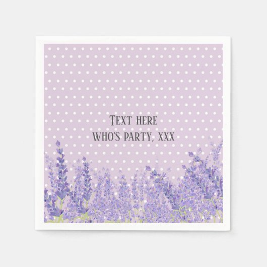 Lavendel, elegant, modern, trendig, floral , lila serviette (Vorderseite)