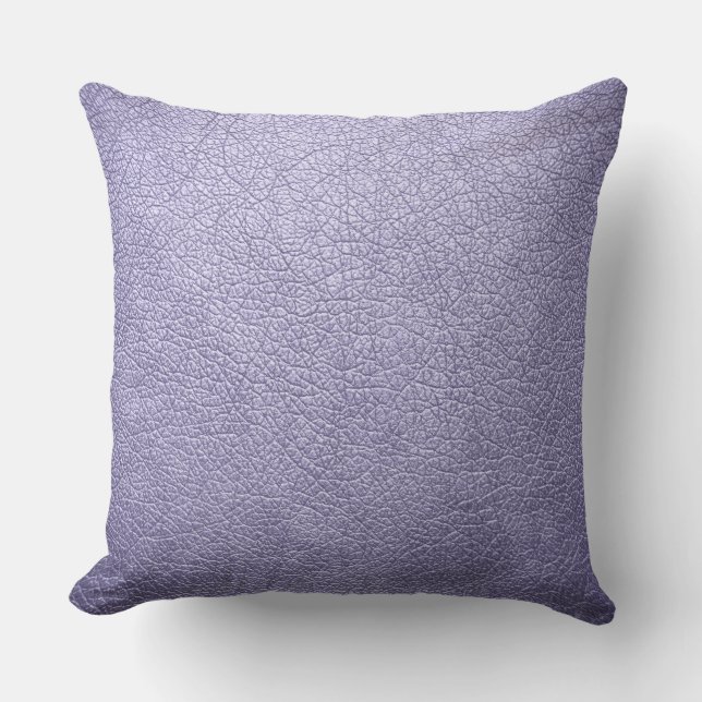 Lavendel-eleganter lederner Blick Kissen (Vorderseite)