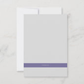 Lavendel-Erinnerungs-Trauerfall danken Ihnen Dankeskarte (Rückseite)