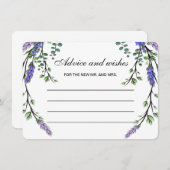 Lavendel eucalyptus boho Ratschläge und Wünsche Ka Begleitkarte (Vorne/Hinten)