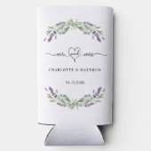 Lavendel eucalyptus greenery mrs herz hochzeit selters dosenkühler (Rückseite)