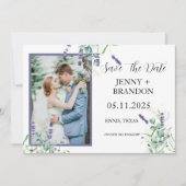Lavendel Eucalyptus Herbs Foto Save The Date (Vorderseite)