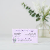 Lavendel Eucalyptus Natural Healing Business Cards Visitenkarte (Stehend Vorderseite)