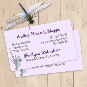 Lavendel Eucalyptus Natural Healing Business Cards Visitenkarte