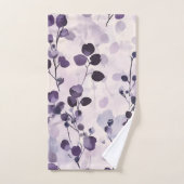 Lavendel Eucalyptus Watercolor Floral Badhandtuch Set (Handtuch)