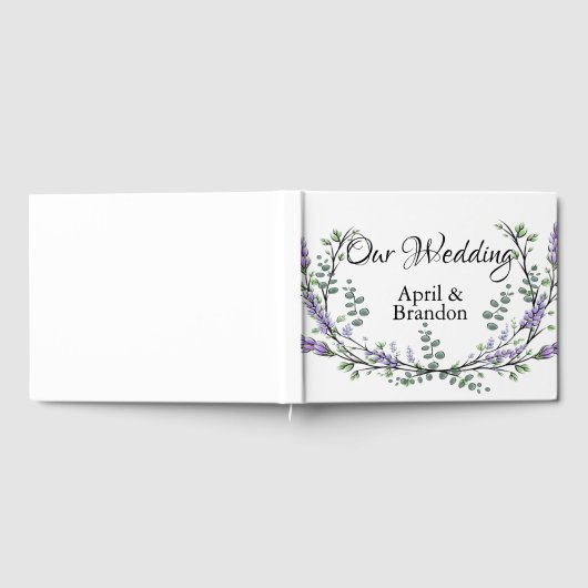 Lavendel Eucalyptus watercolor Gästebuch (Voll)