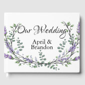 Lavendel Eucalyptus watercolor Gästebuch (Vorderseite)