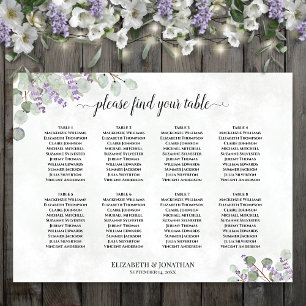 Lavendel Eukalyptus 8 Tabelle Hochzeitstabelle Poster