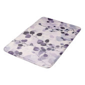 Lavendel-Eukalyptus-Aquarell-Blumen Badematte (Schrägansicht)