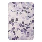 Lavendel-Eukalyptus-Aquarell-Blumen Badematte (Vorderseite Vertikal)