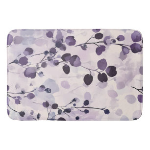 Lavendel-Eukalyptus-Aquarell-Blumen  Badematte