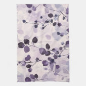 Lavendel-Eukalyptus-Aquarell-Blumen Geschirrtuch (Vertikal)