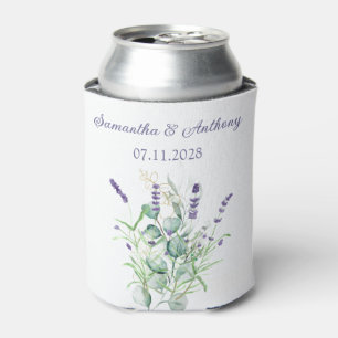 Lavendel Eukalyptus Aquarell Kräuter Hochzeit Dosenkühler