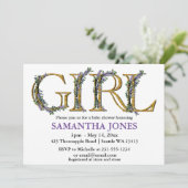 Lavendel Eukalyptus Aquarelltuch Einladung (Stehend Vorderseite)