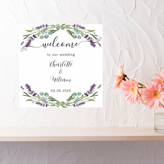 Lavendel Eukalyptus Begrüßung Poster