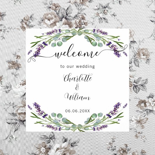 Lavendel Eukalyptus Begrüßung Poster