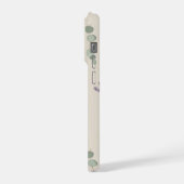 Lavendel-Eukalyptus-Botanisches Musterdesign iPhone Hülle (Linke Seite)