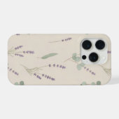 Lavendel-Eukalyptus-Botanisches Musterdesign iPhone Hülle (Rückseite (Horizontal))