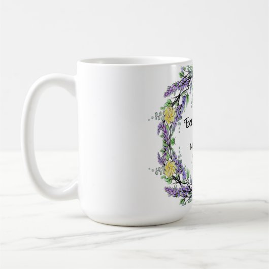 Lavendel-Eukalyptus-Gelbe Rosenmutter Kaffeetasse (Links)