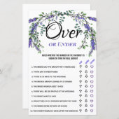 Lavendel Eukalyptus Over under Brautparty Game (Vorne/Hinten)