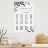 Lavendel Eukalyptus Wedding Chart Poster (Küche)