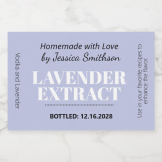 Lavendel-Extrakt Modern Label Aufkleber ZEX_001d