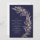 Lavendel Fall Blumenwasser-Brautparty Einladung (Vorderseite)