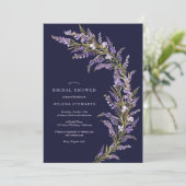 Lavendel Fall Blumenwasser-Brautparty Einladung (Stehend Vorderseite)