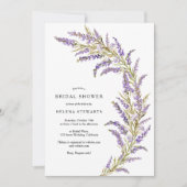 Lavendel Fall Blumenwasser-Brautparty Einladung (Vorderseite)