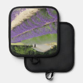 Lavendel Farm Bloms Blues Topflappen (Vorderseite/Rückseite)