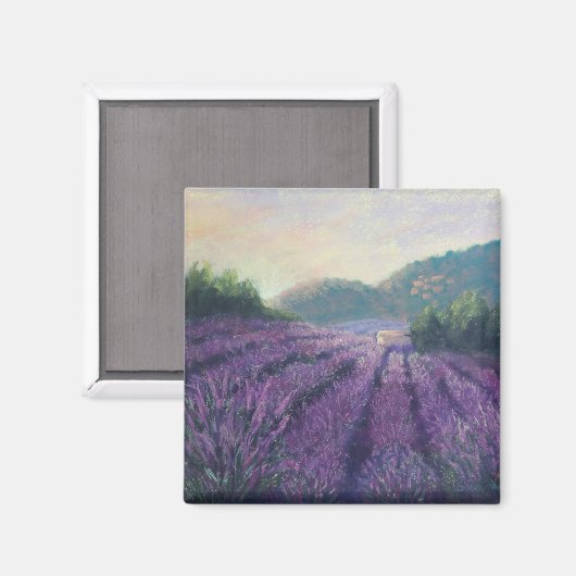Lavendel-Farm-Magnet Magnet (Vorderseite/Rückseite)