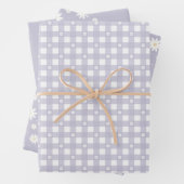 Lavendel-Federmuster und festes Wrapping-Papier Geschenkpapier Set (Beispiel)