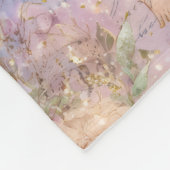 Lavendel Fee Mit Blumen Fleecedecke (Ecke)