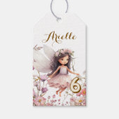 Lavendel Fee Wildblume pixie Geburtstag Geschenkanhänger (Vorderseite)