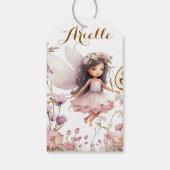 Lavendel Fee Wildblume pixie Geburtstag Geschenkanhänger (Rückseite)